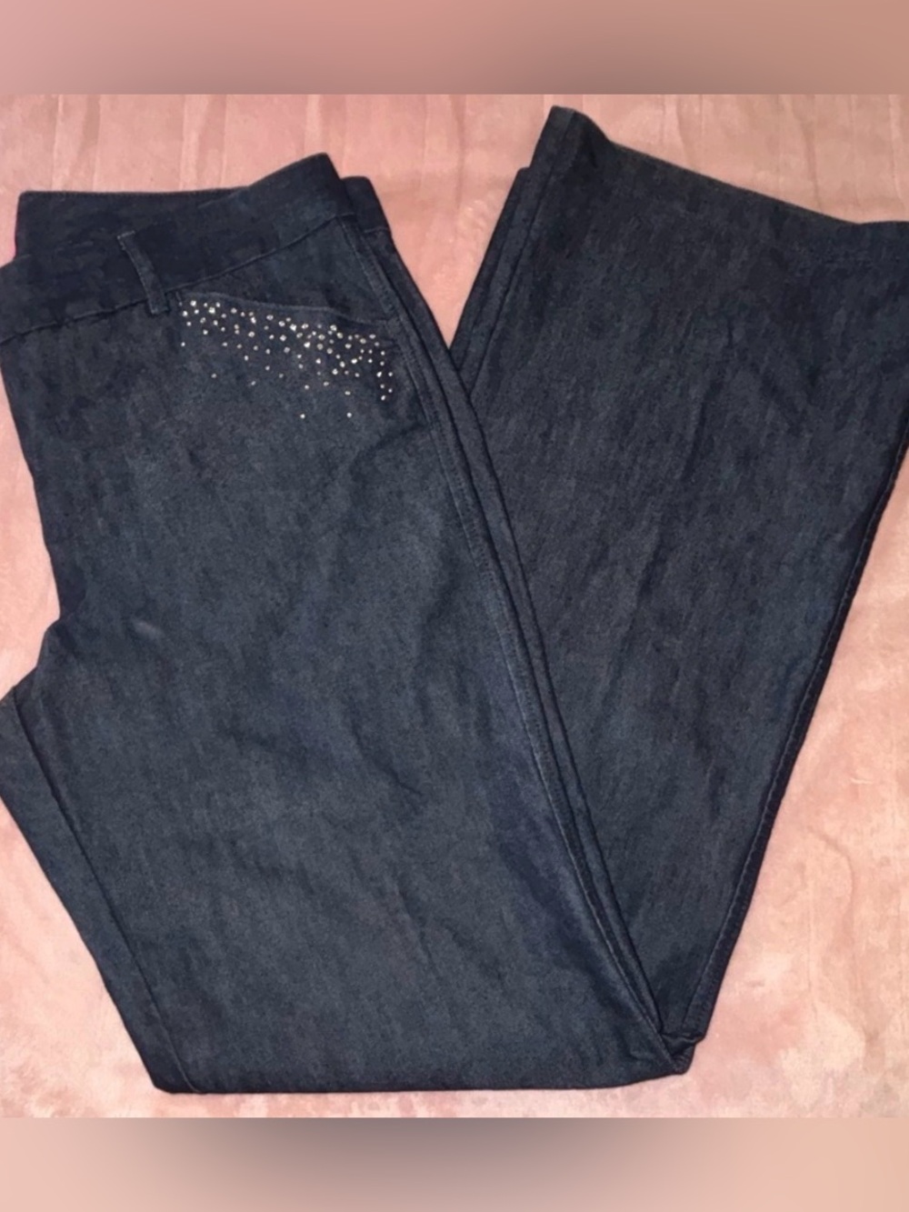 THE LIMITED Jeans Vintage Drew Wide-Leg Rhinestones Size 12